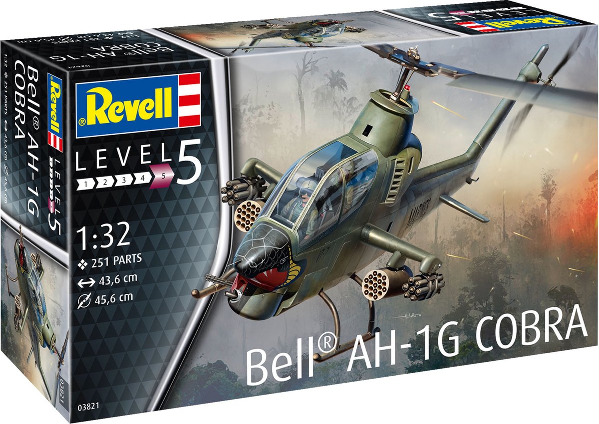 1:32   03821 Bell AH-1G Cobra Heli Plastic kit