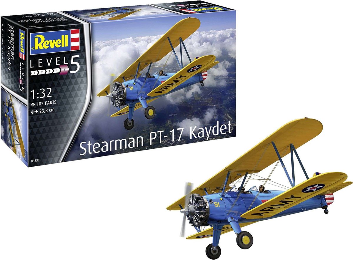 1:32   03837 Stearman PT-17 Kaydet Plane Plastic kit