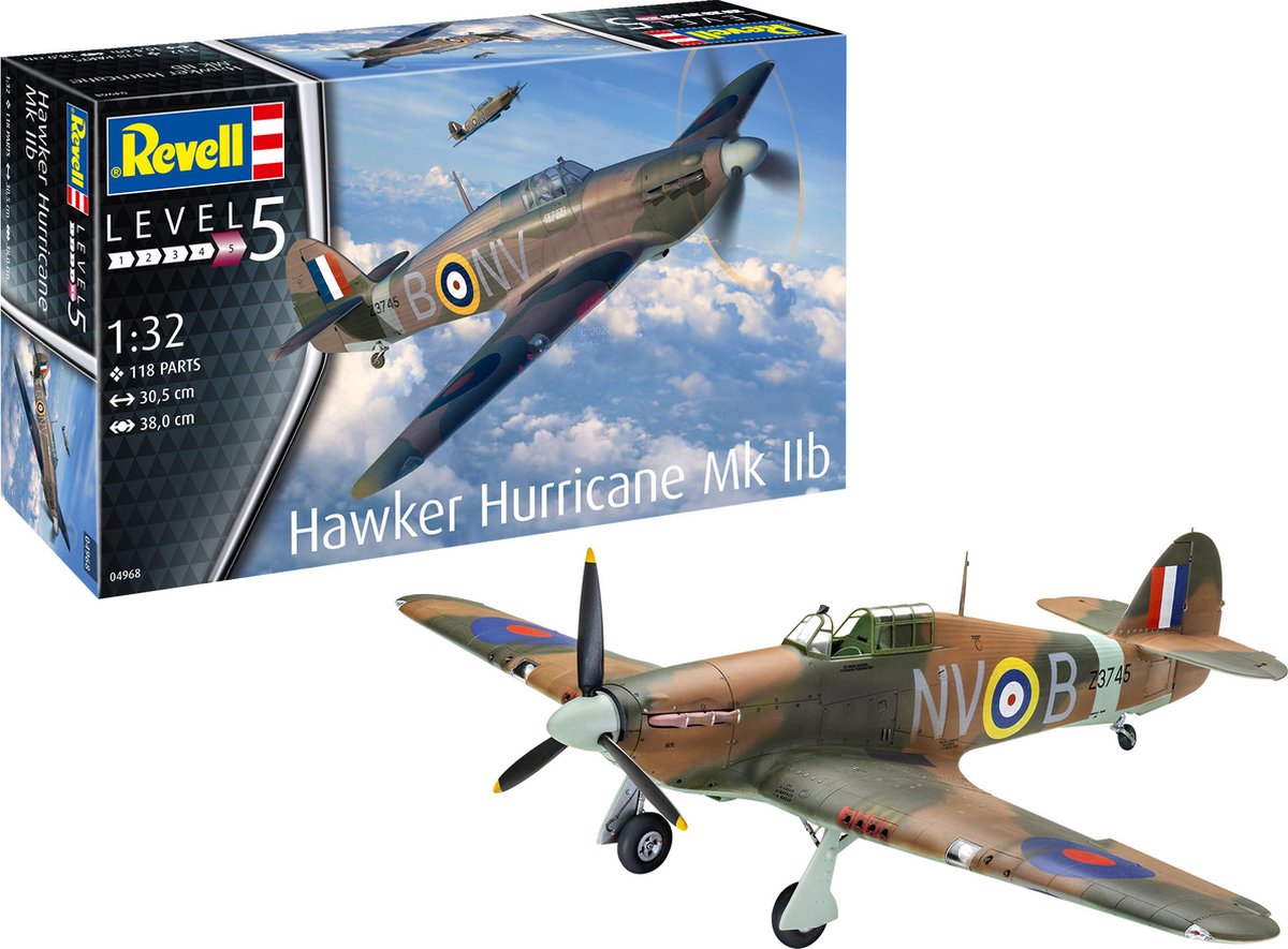 1:32   04968 Hawker Hurricane Mk IIb Plastic kit