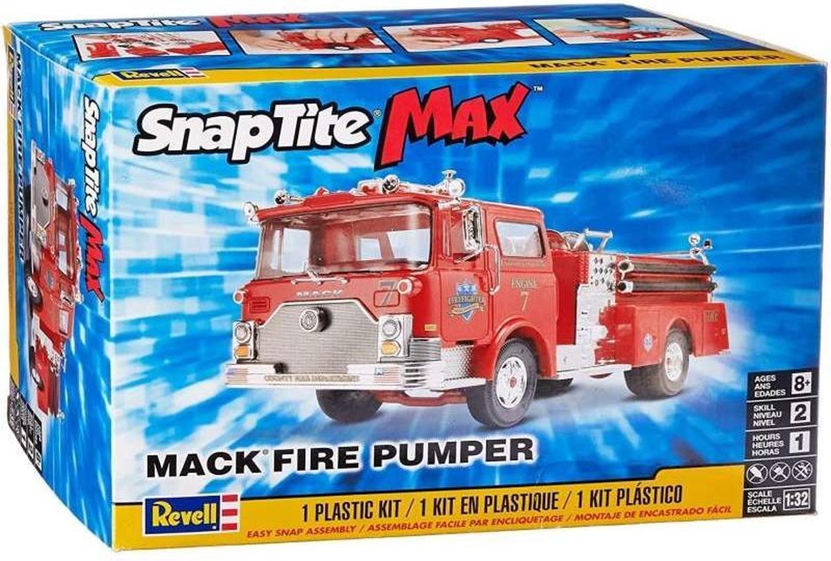 1:32   11225 Mack Fire Pumper Truck - SnapTite Max Kit  Plastic kit