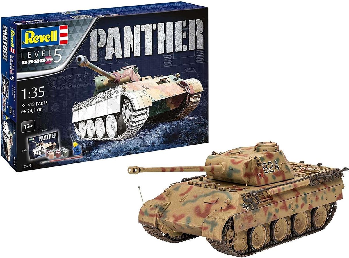 1:35   03273 Panther Ausf. D Tank - Gift Set  Plastic kit