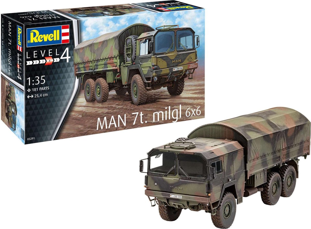 1:35   03291 MAN 7ton Milgl 6x6 Truck Plastic kit