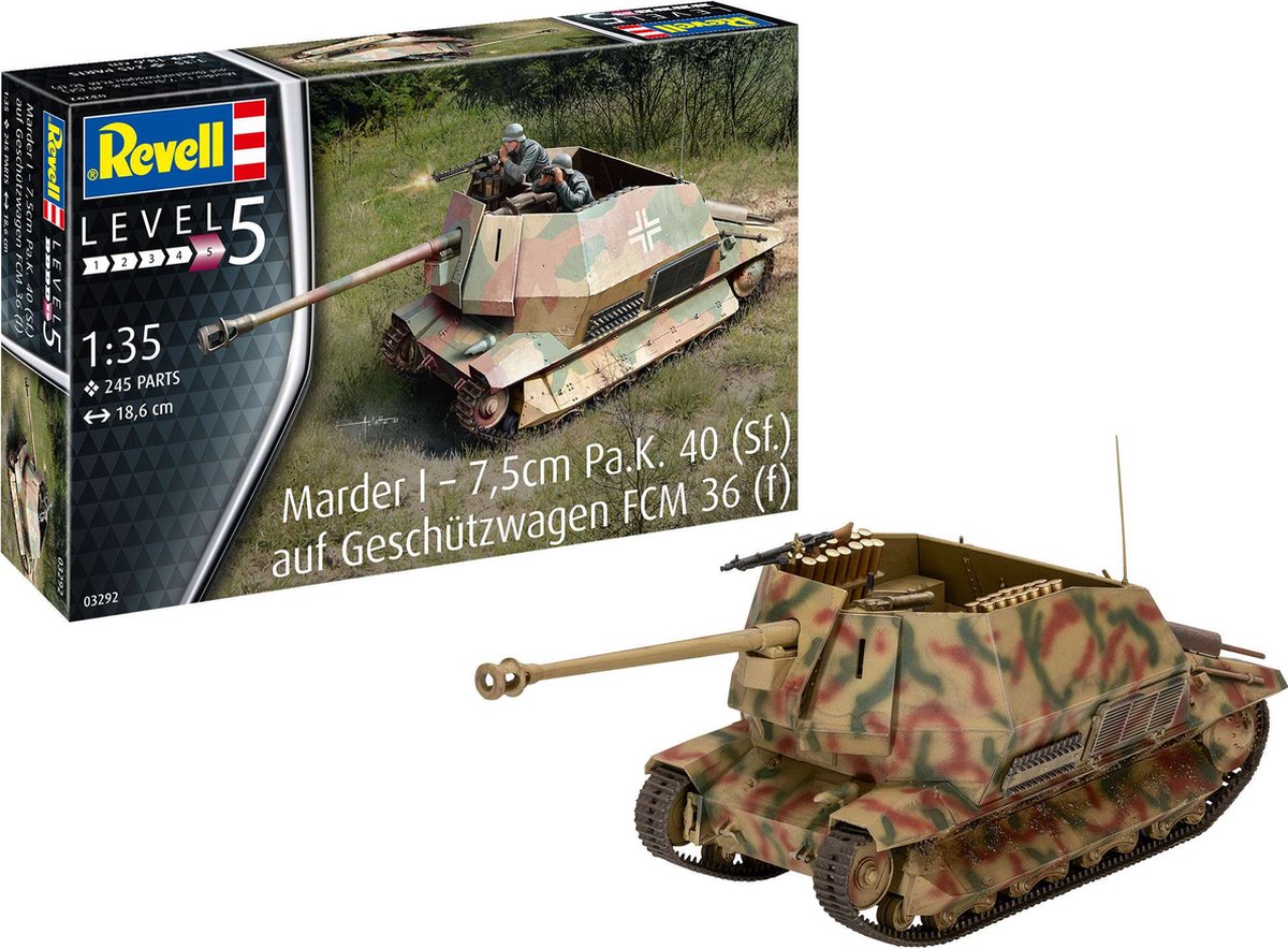 1:35   03292 Marder I - 7,5cm Pa.K. 40 (Sf.) auf FCM 36(f) Plastic kit