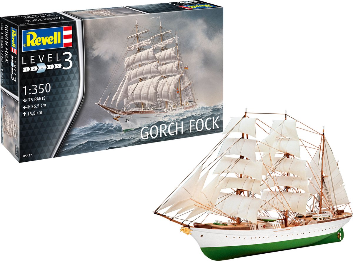 1:350   05432 Gorch Fock Ship Plastic kit