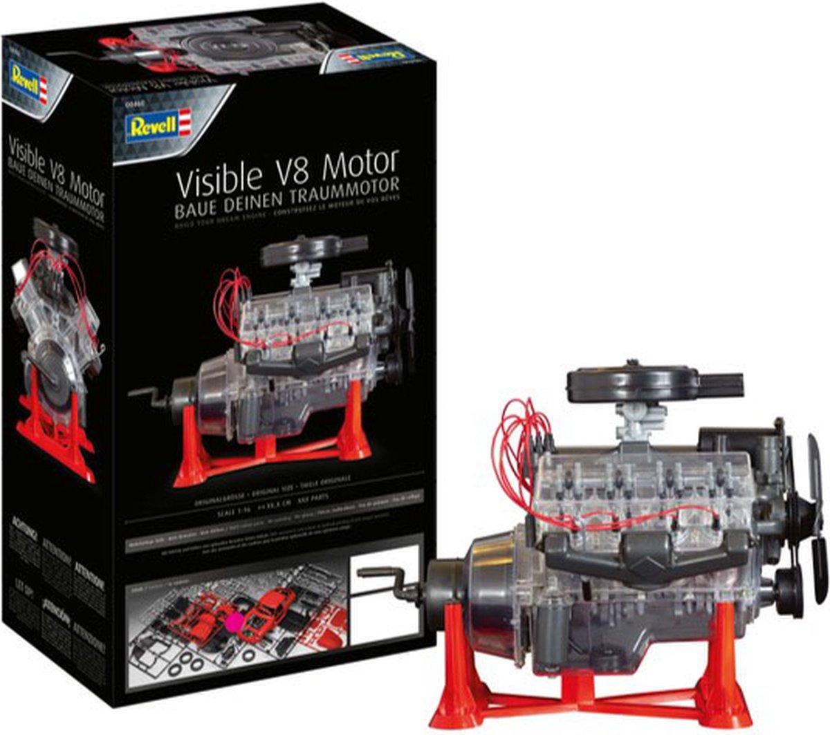 1:4   00460 Visible V-8 Engine Plastic kit