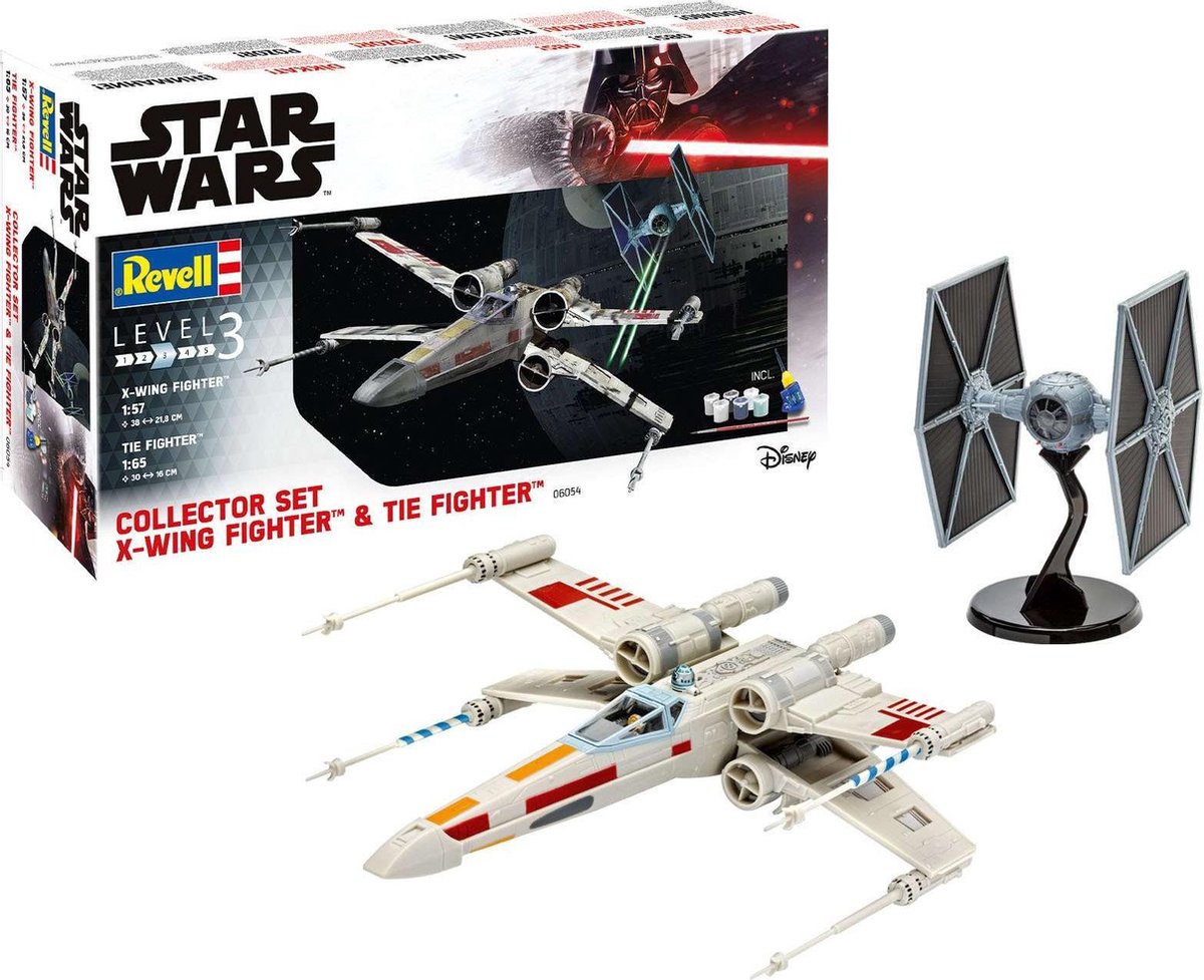 1:57 & 1:65   06054 Collector Set  X-Wing Fighter + TIE Fighter - Gift Set Plastic kit