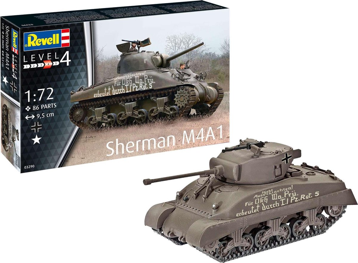 1:72   03290 Sherman M4A1 Tank Plastic kit