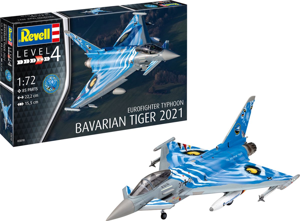 1:72   03818 Eurofighter Typhoon - The Bavarian Tiger 2021 Plastic kit