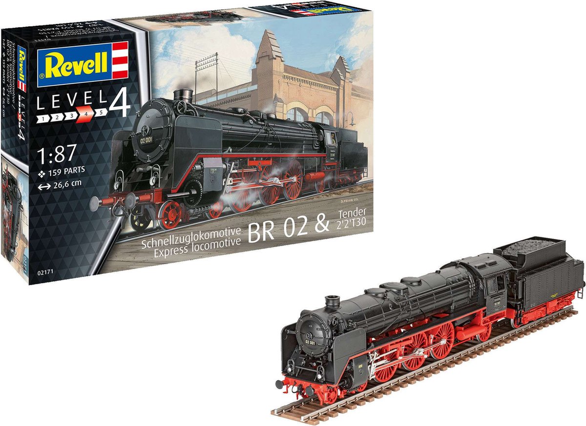 1:87   02171 Express locomotive BR 02 & Tender 22T30 Plastic kit