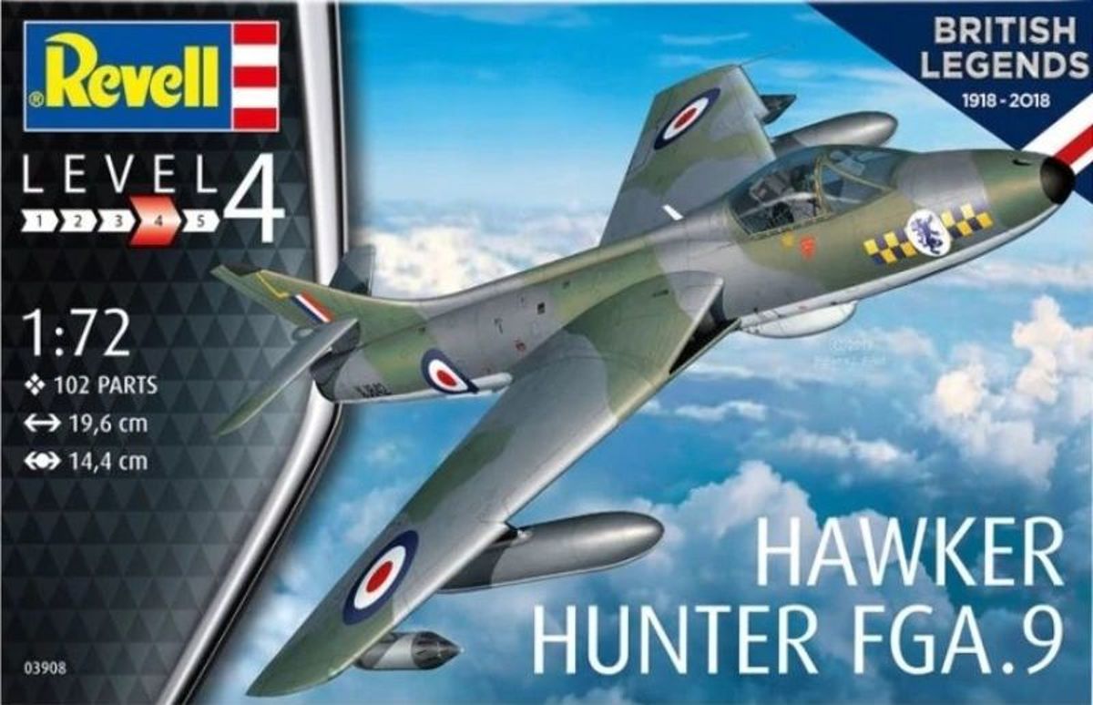 Hawker Hunter FGA.9 Revell schaal 172