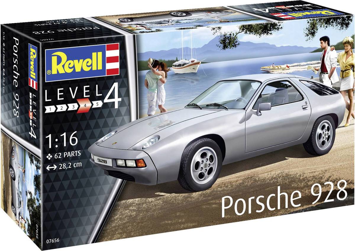 Porsche 928   Bouwdoos Level 4 1:16 62 parts