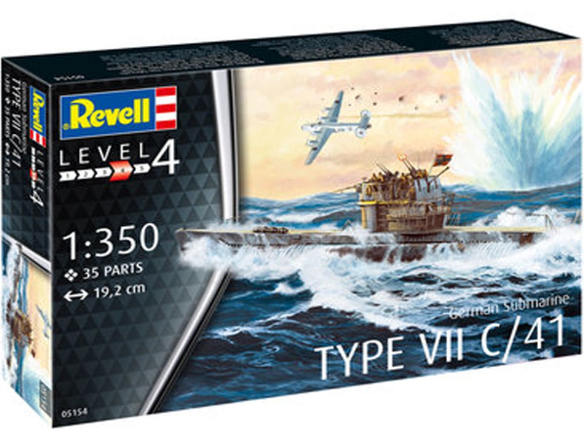 REVELL 1:350 German Submarine Type VII C/41