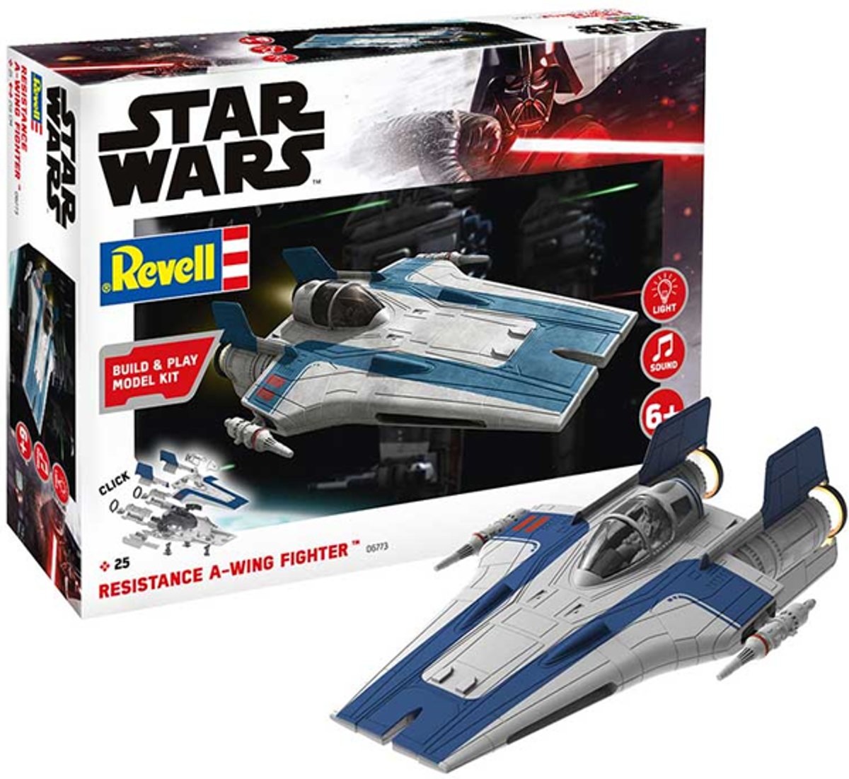 REVELL 1:44 Resistance A-wing Fighter. blue