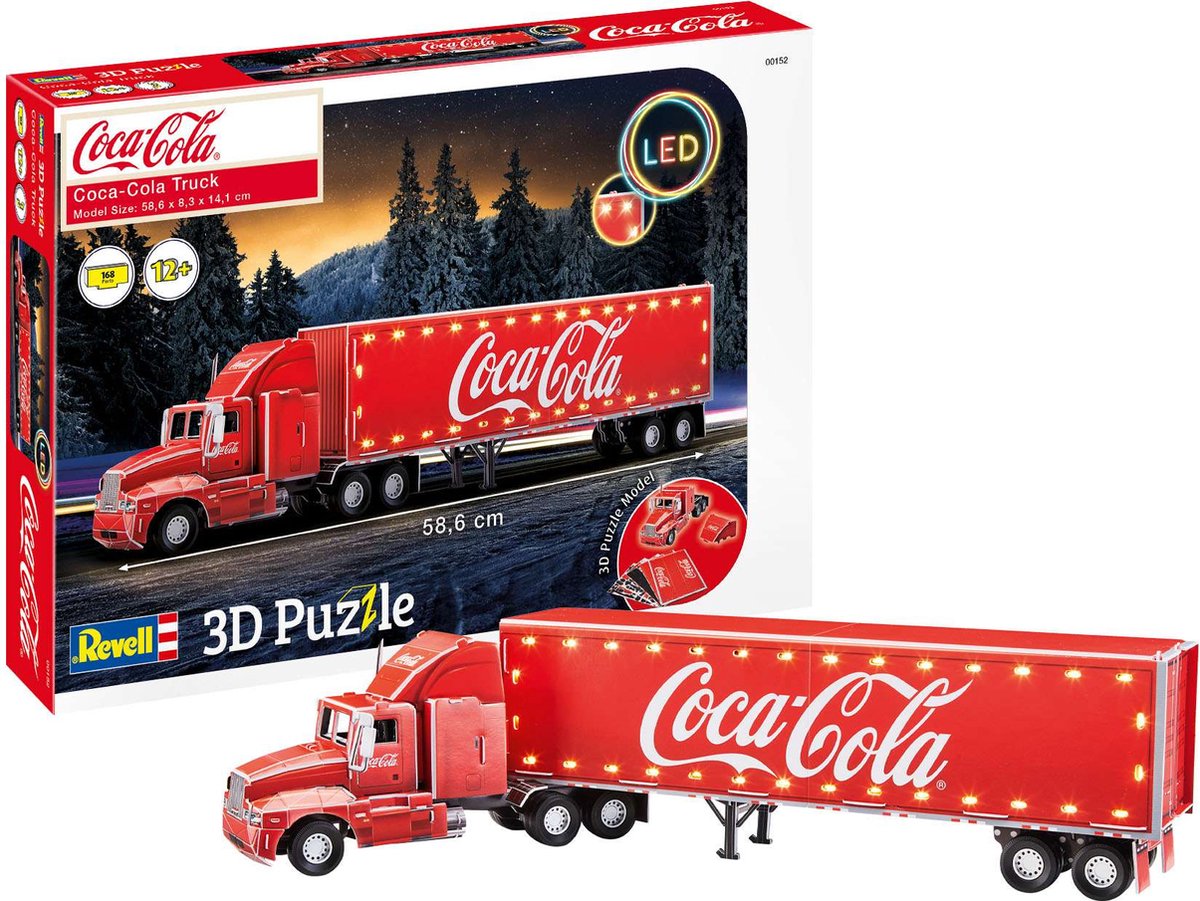   00152 Coca-Cola Truck & Trailer - LED Edition 3D Puzzel