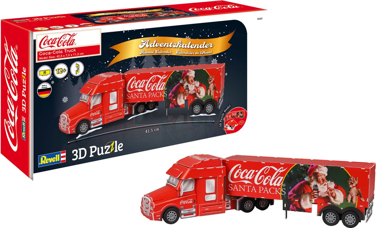   01041 Coca-Cola Truck - 3D Puzzel Adventskalender 3D Puzzel