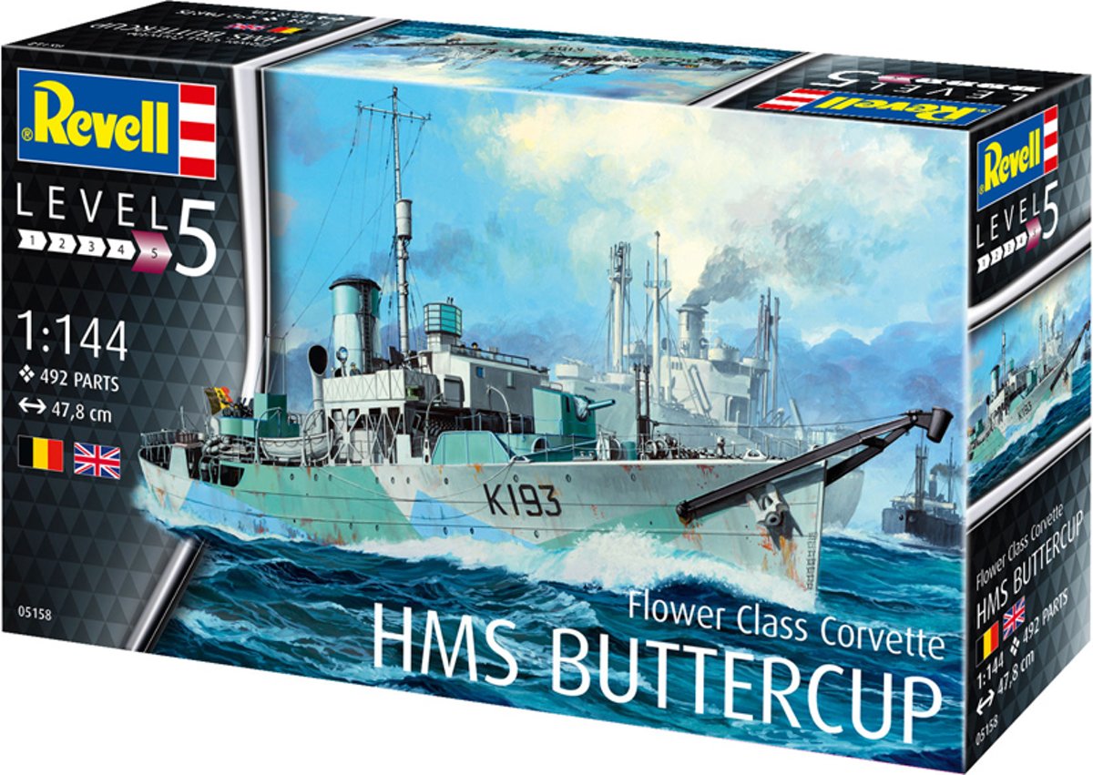 Revell 05158 modelbouwkit 1:144 HMS Buttercup (Royal Navy België)