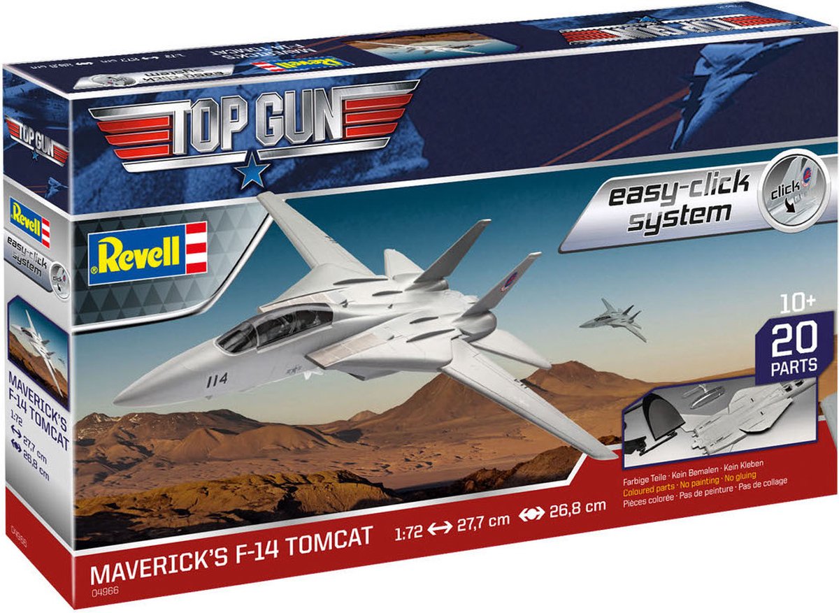  Bouwset Vliegtuig F-14 Tomcat 27,7 Cm 20-delig