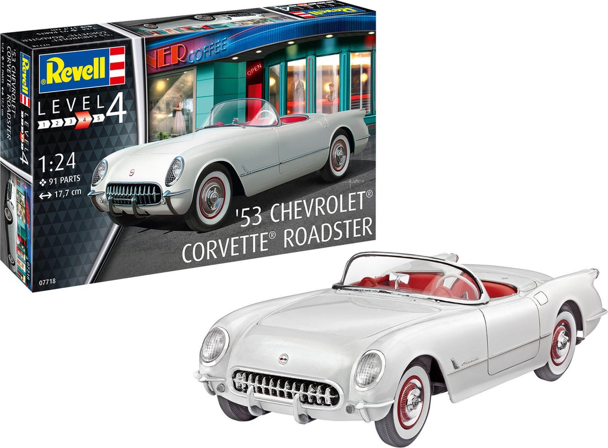   Modelbouwpakket Auto - 07718 1953 Chevrolet Corvette Roadster Car Plastic - 1:24 -