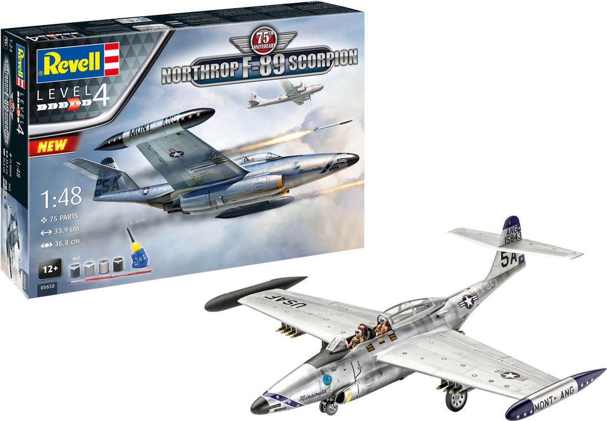   Modelbouwpakket Militaire voertuigen - 05650 50th Anniversary - Northrop F-89 Scorpion - Geschenkset Plastic - 1:48 -