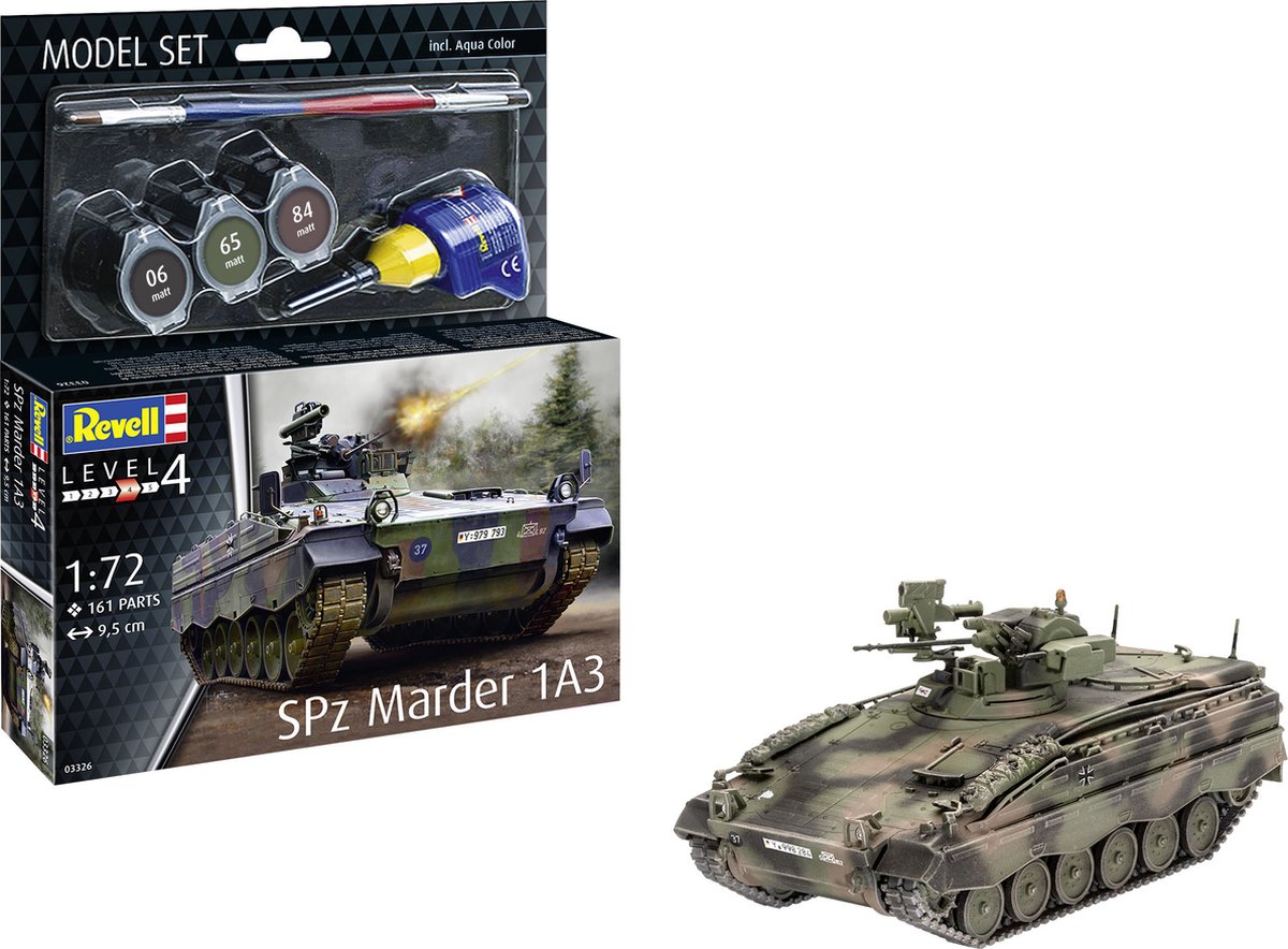   Modelbouwpakket Militaire voertuigen - 63326 Spz Marder 1A3 - Model Set Plastic - 1:72 -