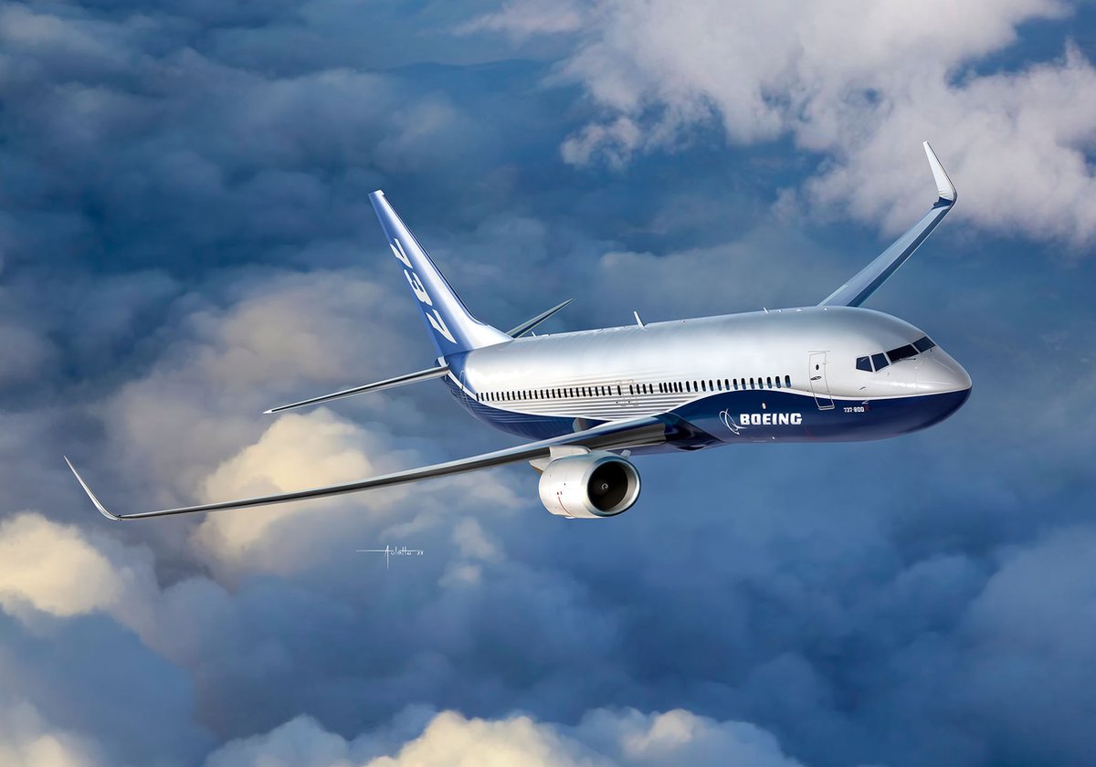   Modelbouwpakket Vliegtuigen - 03809 Vliegtuig Boeing 737-800 Plastic - 1:288 -