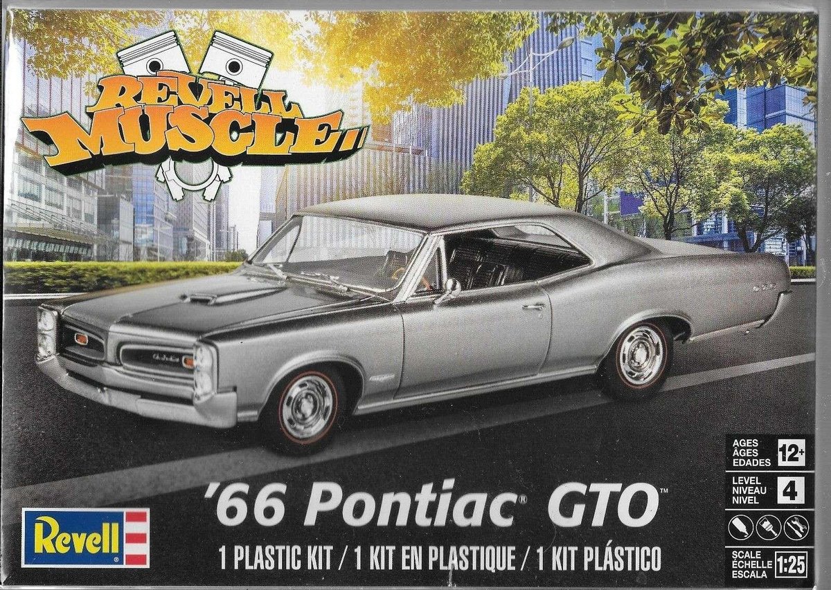   Modelbouwset 1966 Pontiac Gto 1:25 Zilver 114-delig