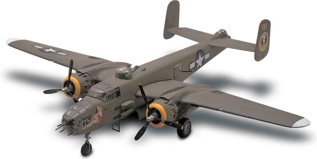   Modelbouwset B-25j Mitchell 1:48 Bruin 147-delig