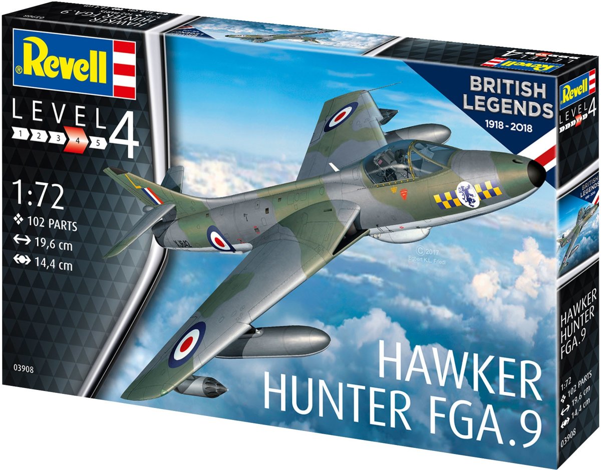   Modelbouwset Hawker Hunter Fga 196 Mm Schaal 1:48