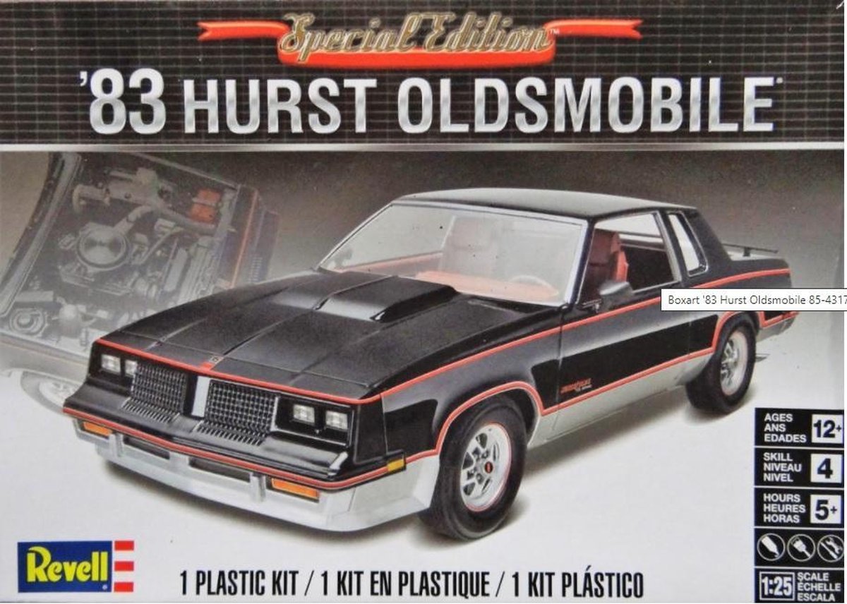   Modelbouwset Hurst Oldsmobile 1:25 Zwart 94-delig