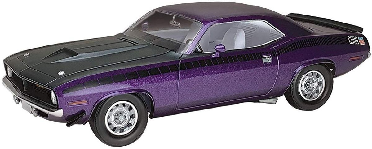   Modelbouwset Plymouth Aar Cuda 1:25 Paars 128-delig