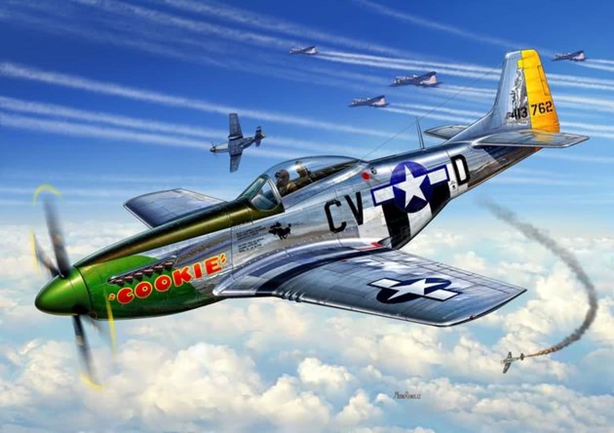   P-51D Mustang 1:72 Montagekit Vliegtuig met vaste vleugels