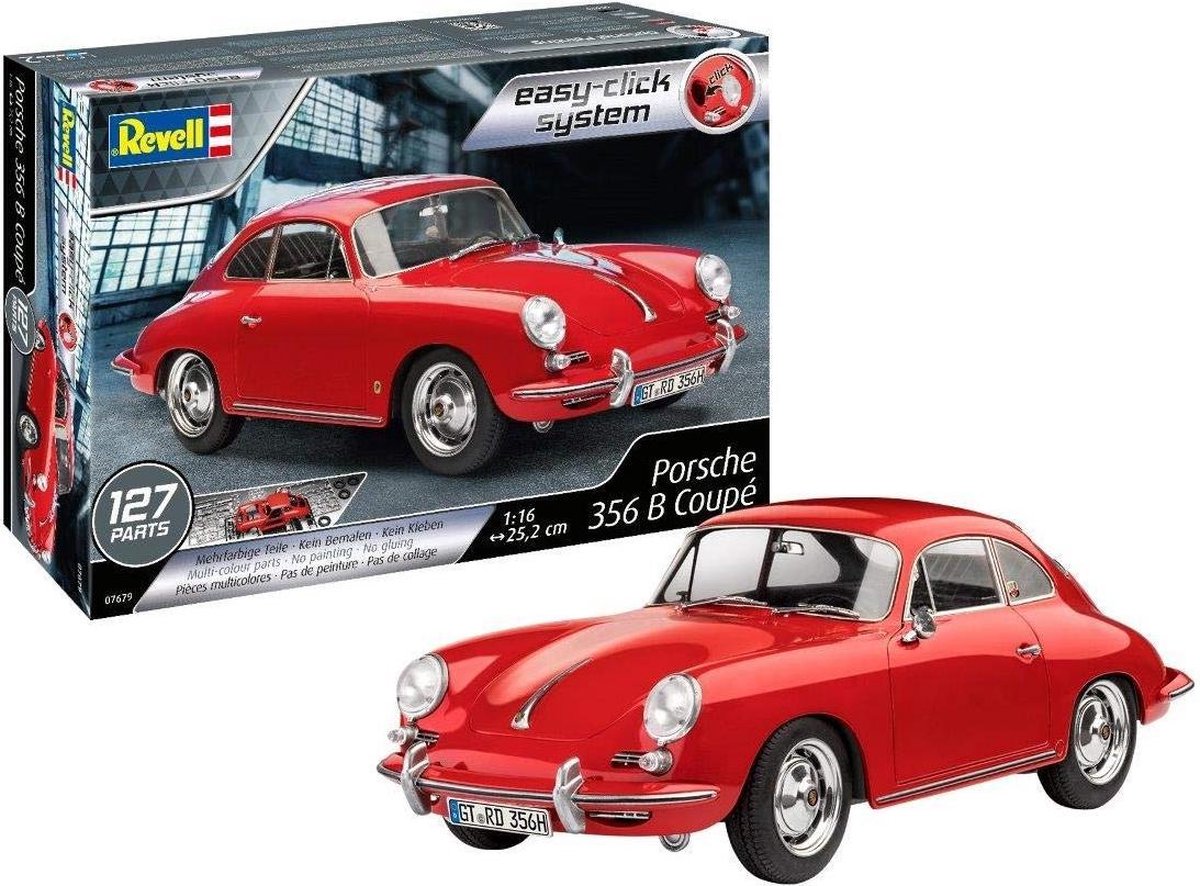   Porsche 356 Coupe Montagekit Klassieke auto miniatuur 1:16