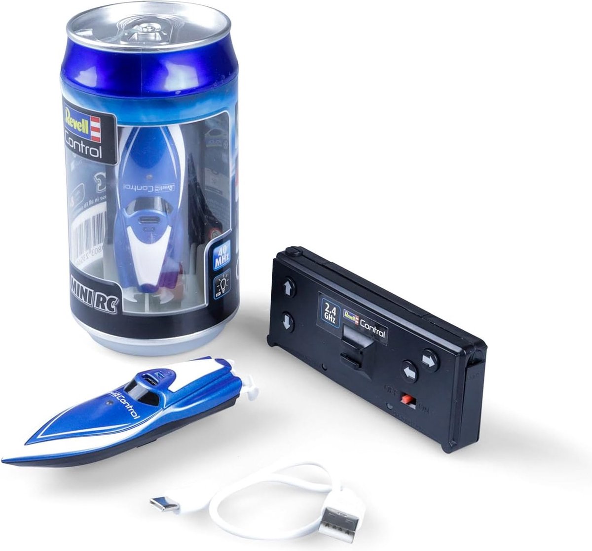   RC voertuig - 23570 RC Boot Mini - Speedboat Blauw - 7,5cm RC Model Kant en Klaar - 1:58 -