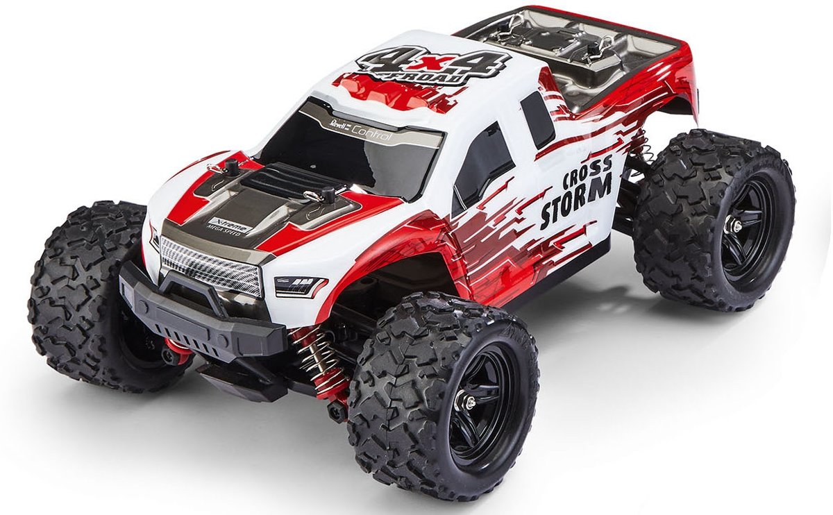   Rc Cross Storm Monstertruck Wit/rood 2,4 Ghz 1:18