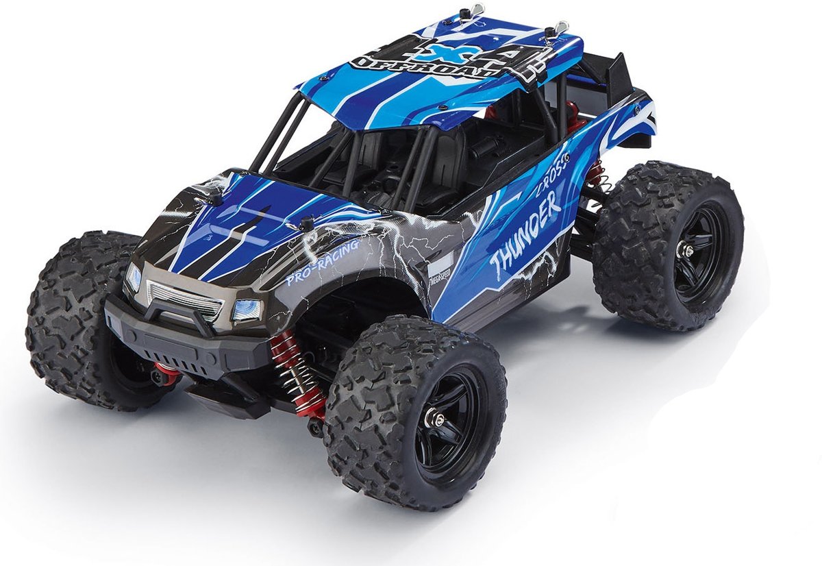   Rc Cross Thunder Monstertruck Blauw/zwart 2,4 Ghz 1:18