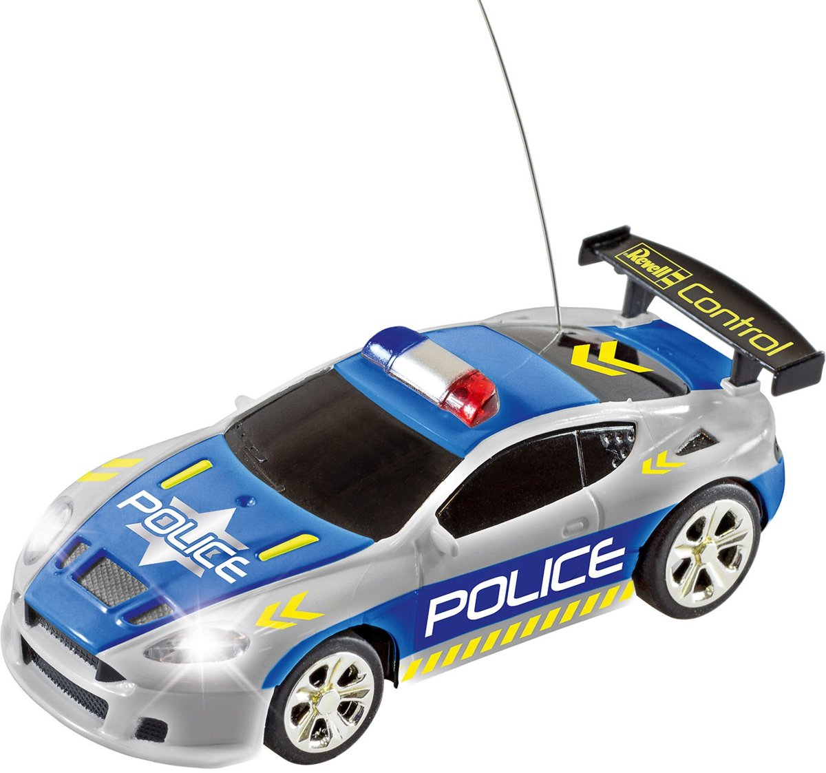   Rc Politieauto Junior Zilver/blauw 7 Cm