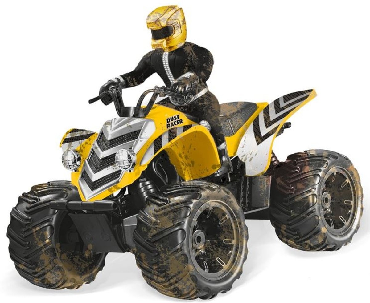   Rc Quadbike New Dust Racer Geel 27 Mhz 1:10