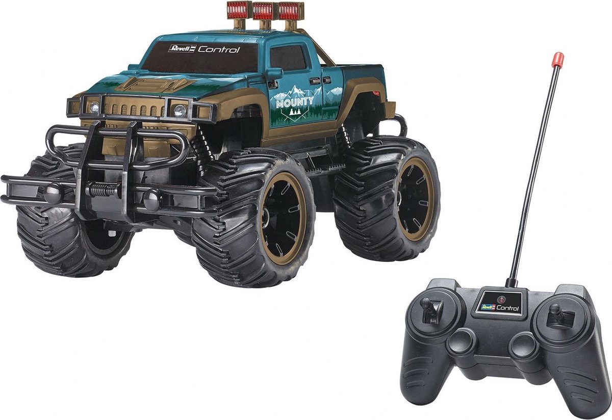   Rc Truck Mounty 27 Mhz Groen/blauw 27 X 17 Cm