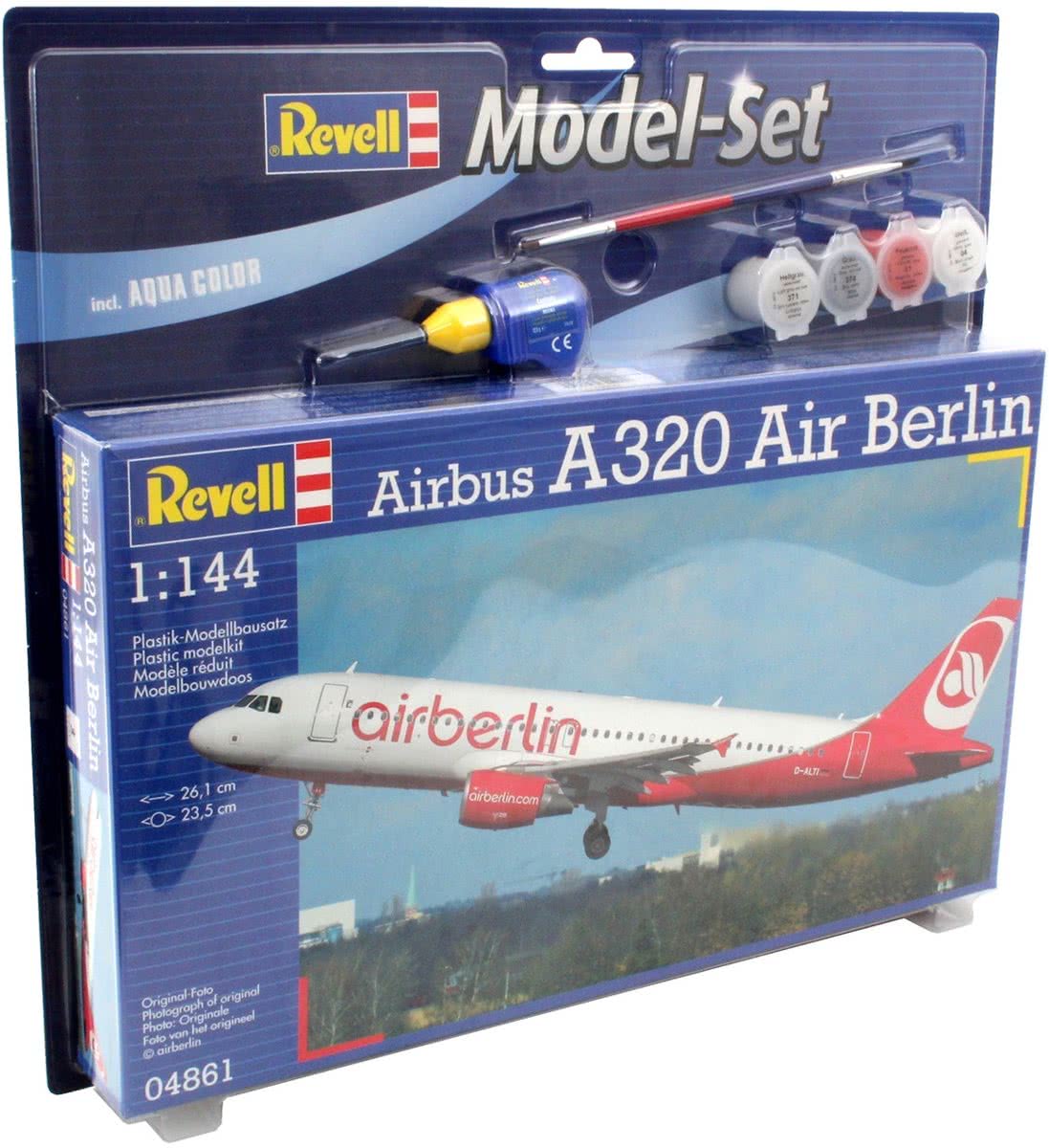   Vliegtuig Airbus A320 Air Berlin - Bouwpakket - 1:144