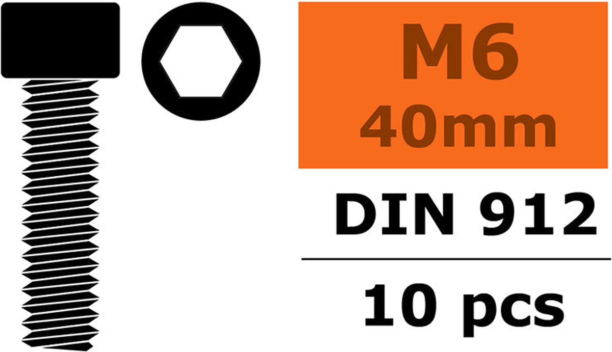 Revtec - Cilinderkopschroef - Binnenzeskant - M6X40 - Staal - 10 st