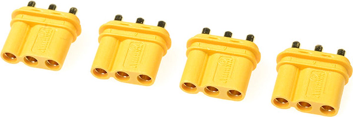 Revtec - Connector - MR-30PB 3-Polig - Goud contacten - Man. - 4 st