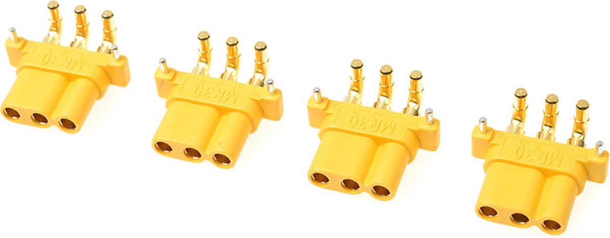 Revtec - Connector - MR-30PW 3-Polig - Goud contacten - Man. - 4 st