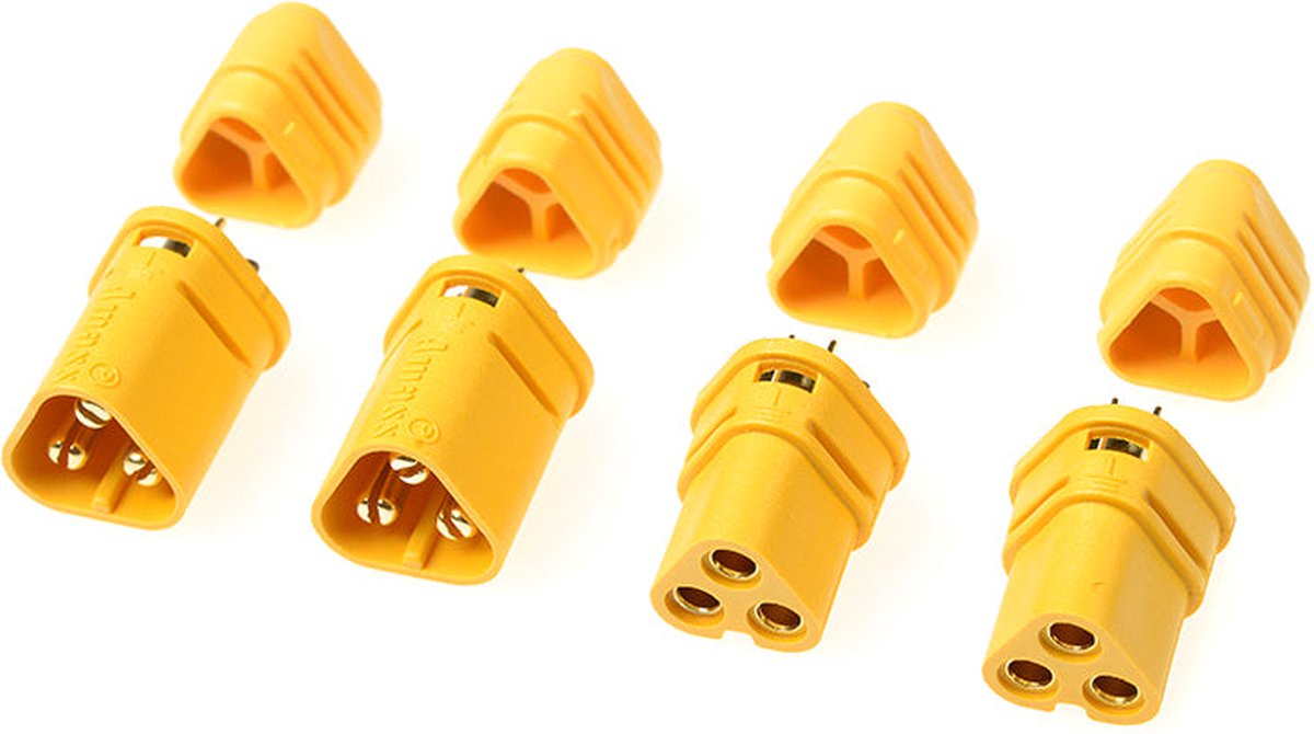 Revtec - Connector - MT-30 3-Polig - Goud contacten - Man. + Vrouw. - 2 paar