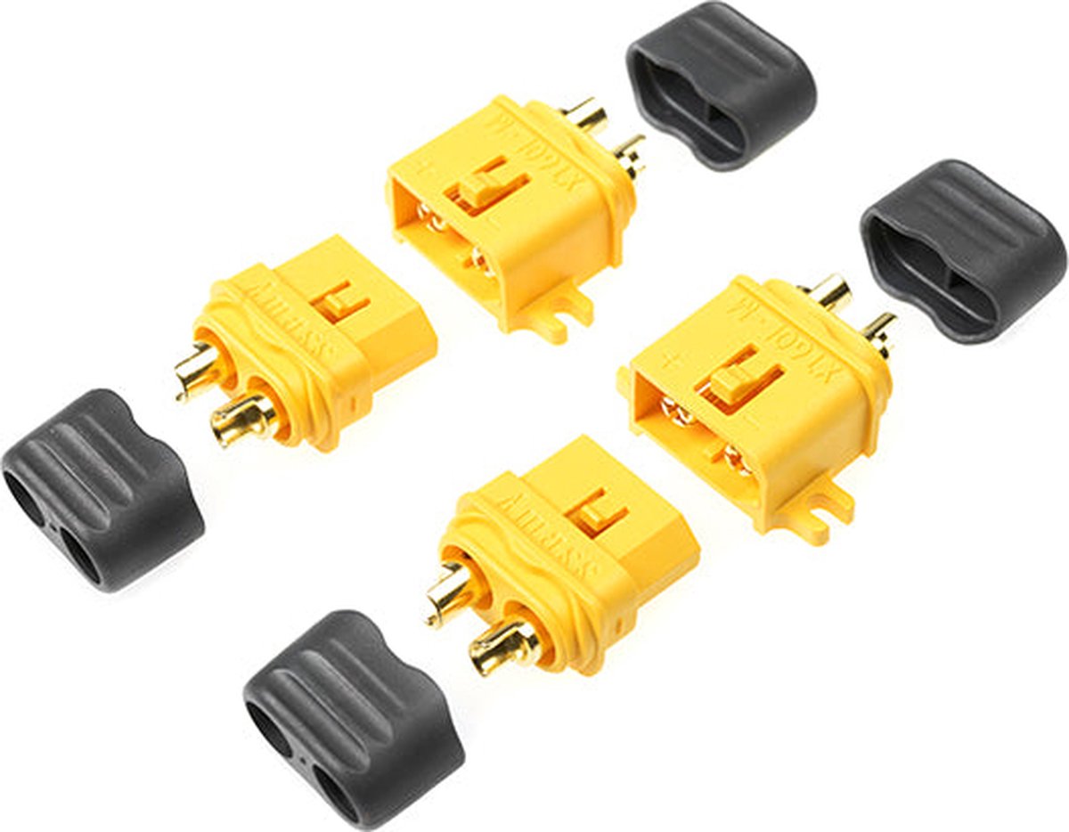 Revtec - Connector - XT-60L - met beschermkap - Goudcontacten - Man. + Vrouw. - 2 paar