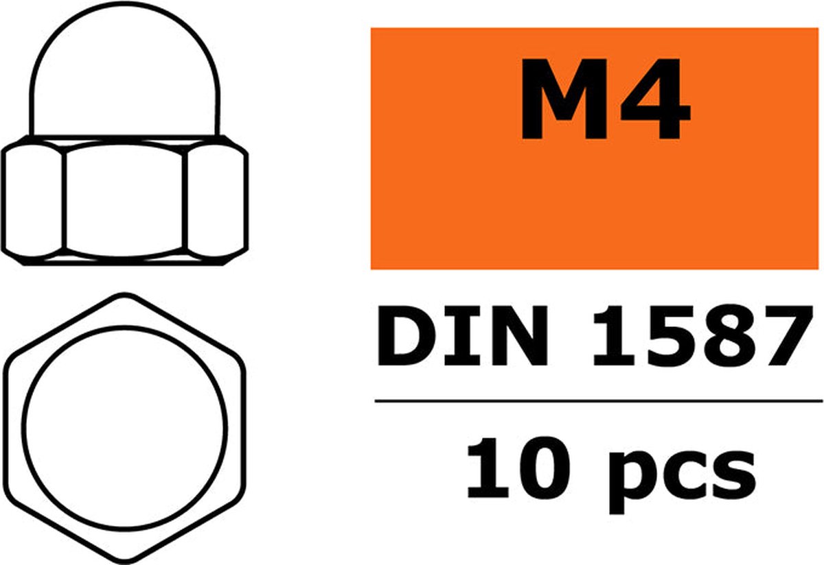 Revtec - Dopmoer - M4 - Gegalvaniseerd staal - 10 st