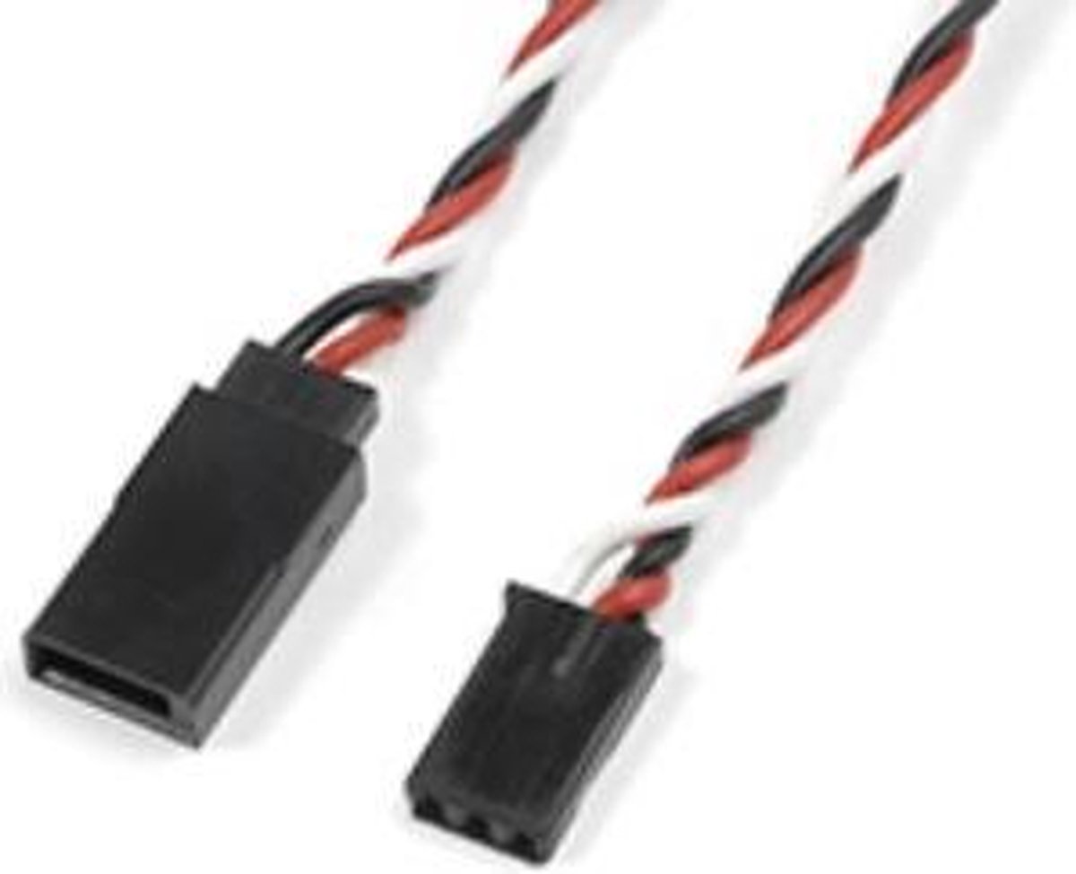 Revtec - Servo verlengkabel - Gedraaide kabel - Futaba - 22AWG / 60 Strengen - 15cm - 1 st