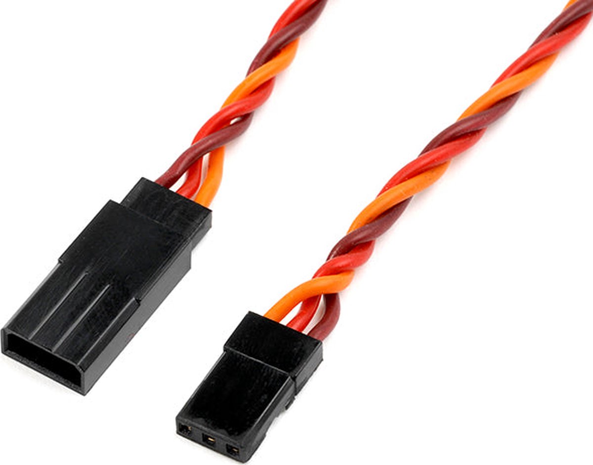 Revtec - Servo verlengkabel - Gedraaide kabel - JR/Hitec - 22AWG / 60 Strengen - 15cm - 1 st