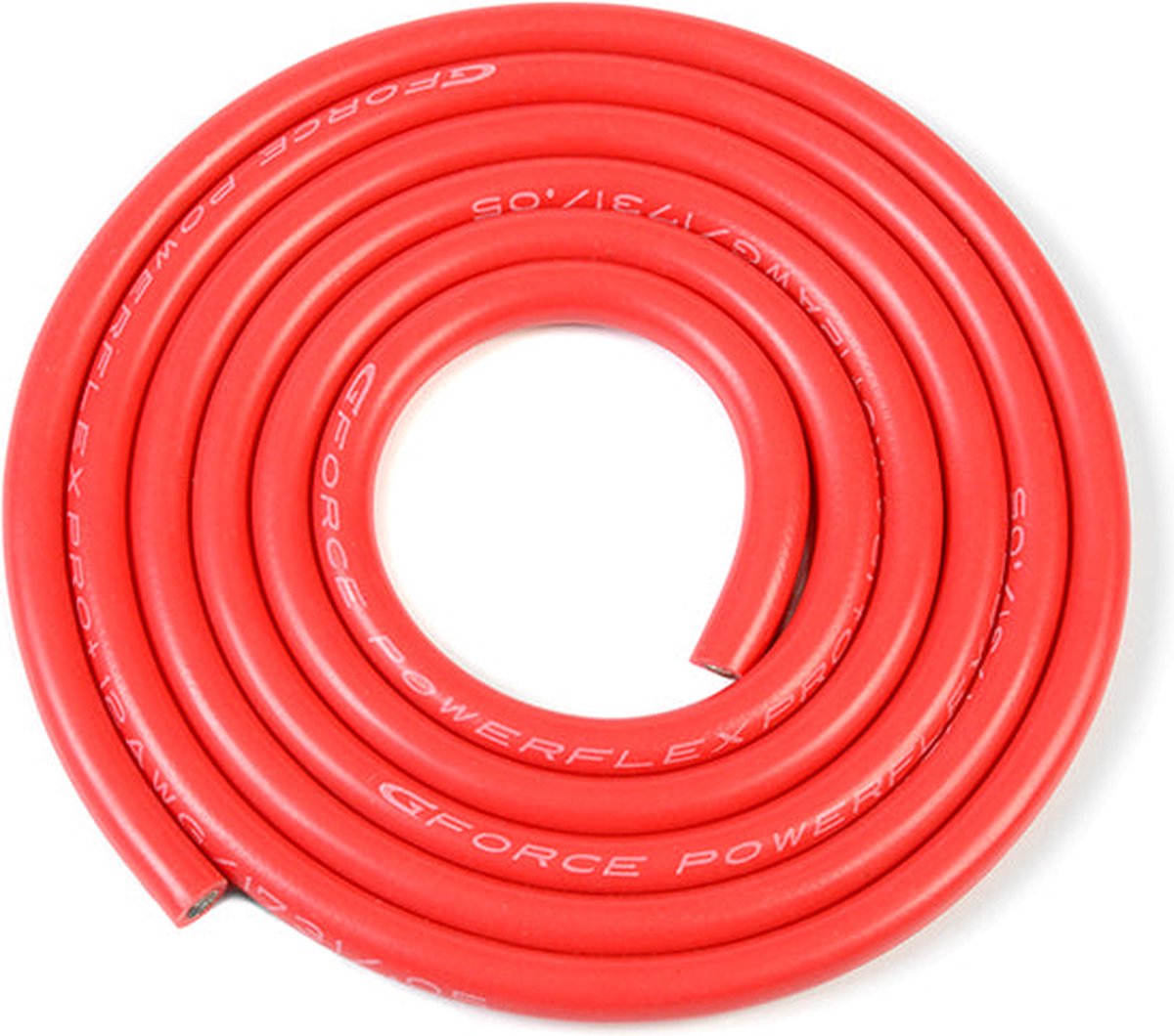 Revtec - Siliconen-kabel - Powerflex PRO+ - Rood - 12AWG - 1731/0.05 Strengen - OD 4.5mm - 1m