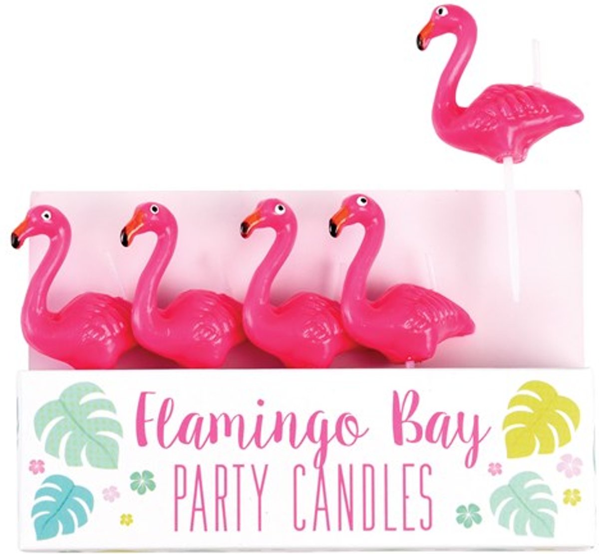 Flamingo 5 stuks roze party candles verjaardag taartkaarsjes