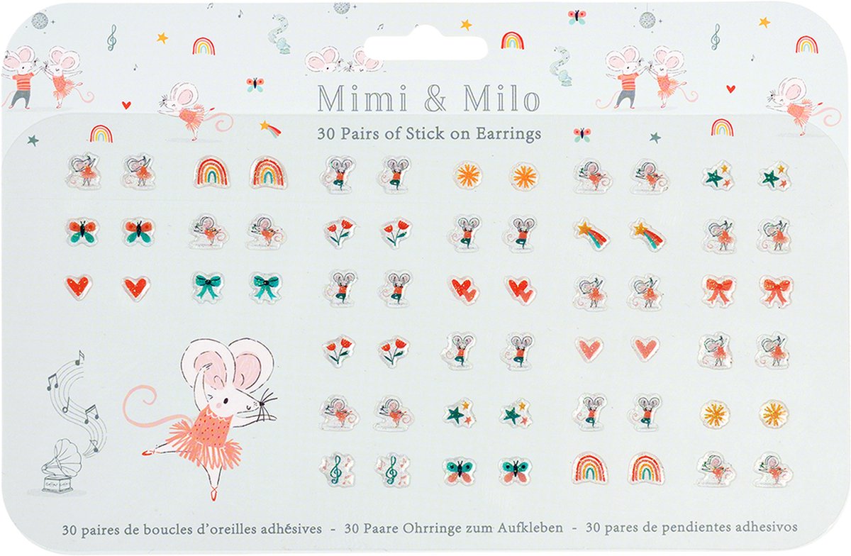 Stick on earrings - Oorbellen - Oorbelstickers - Stickers als oorbel - Kinderoorbel - Mimi and Milo - Rex London